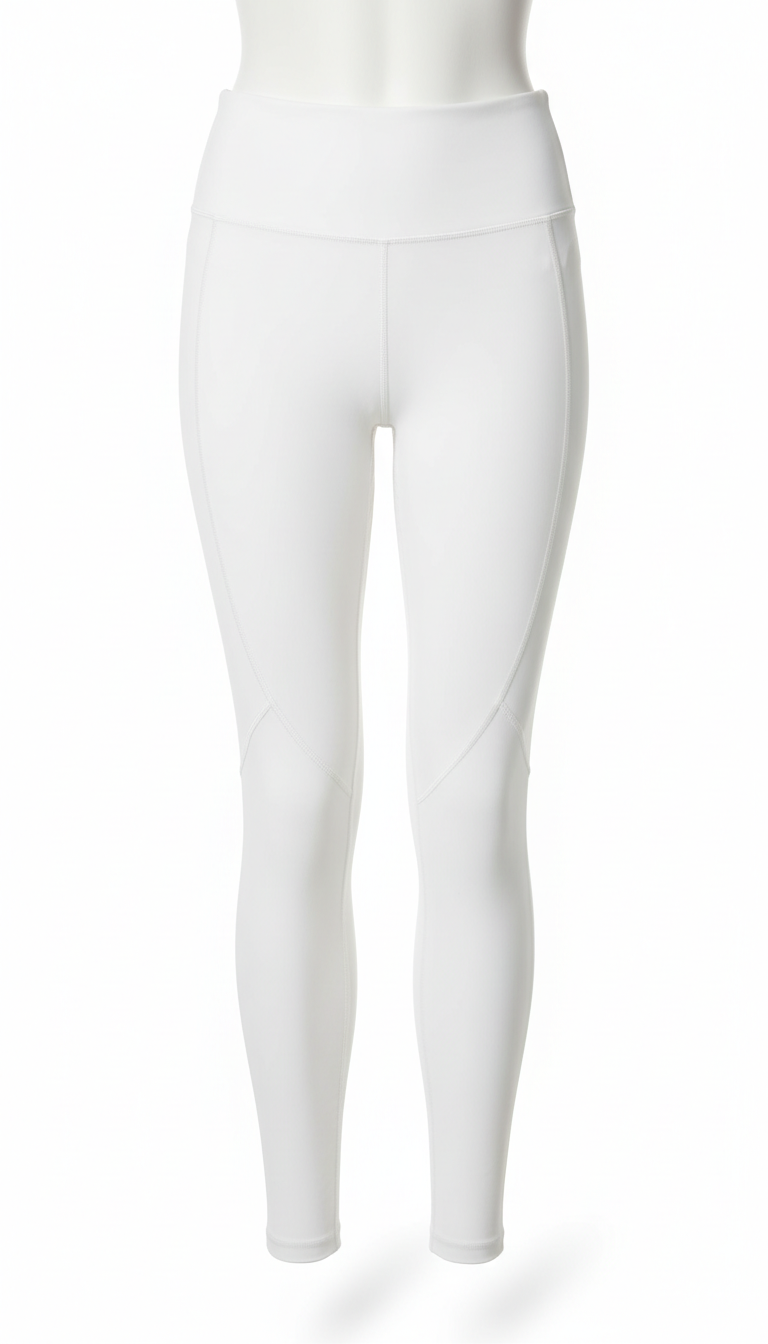 High-Waisted Leggings in Cloud White