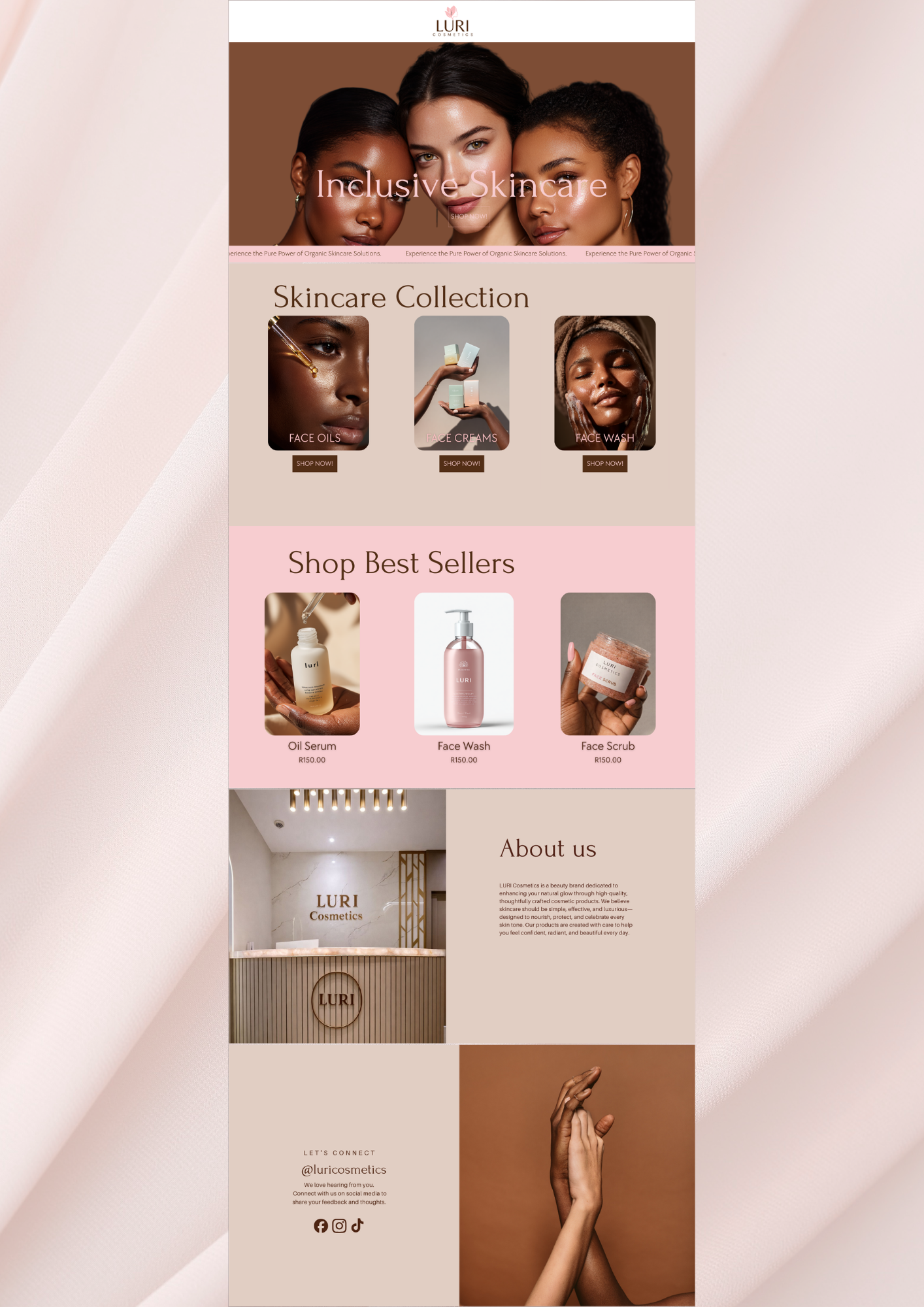 Custom Skincare Website Design