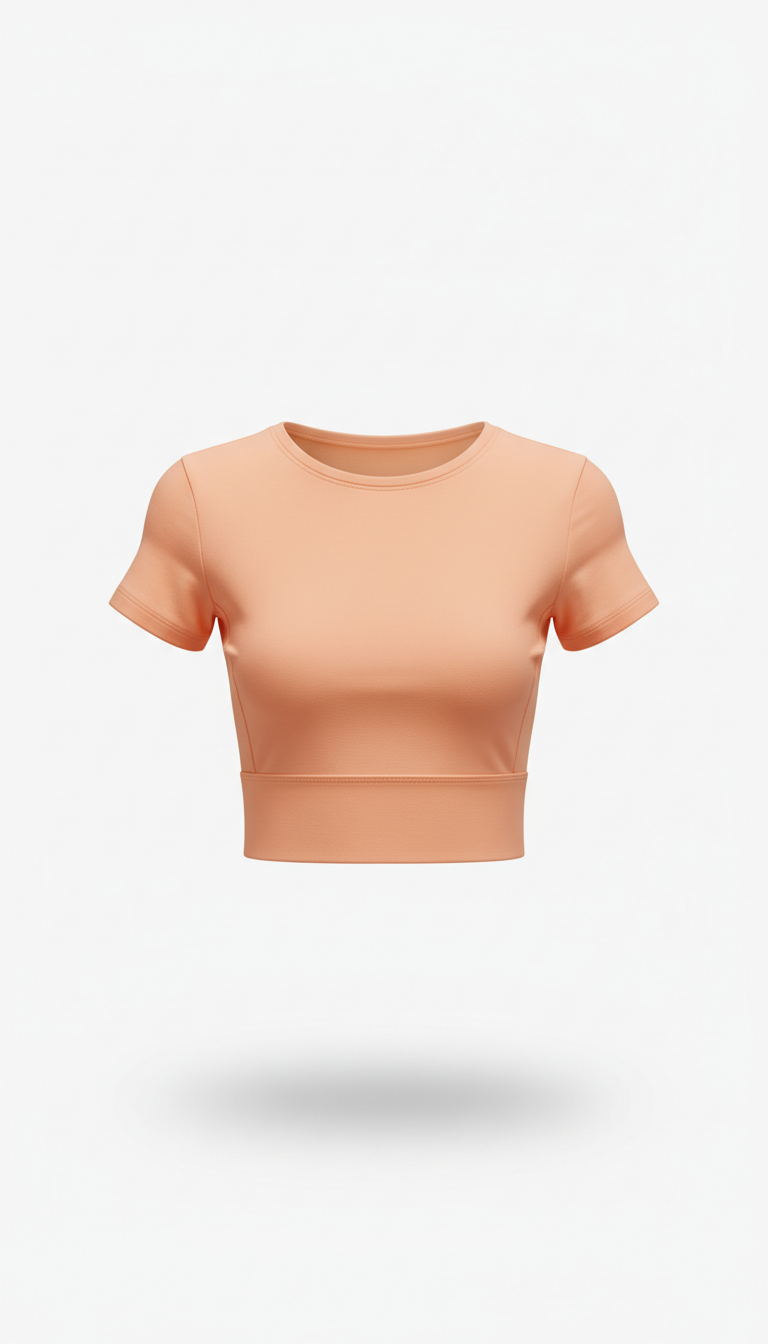 Crop Top in Peach Glow