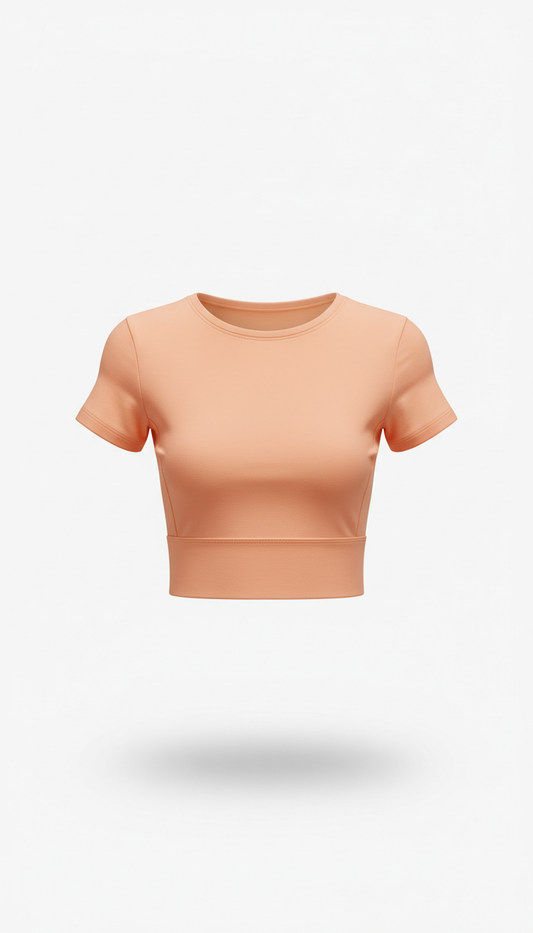 Crop Top in Peach Glow