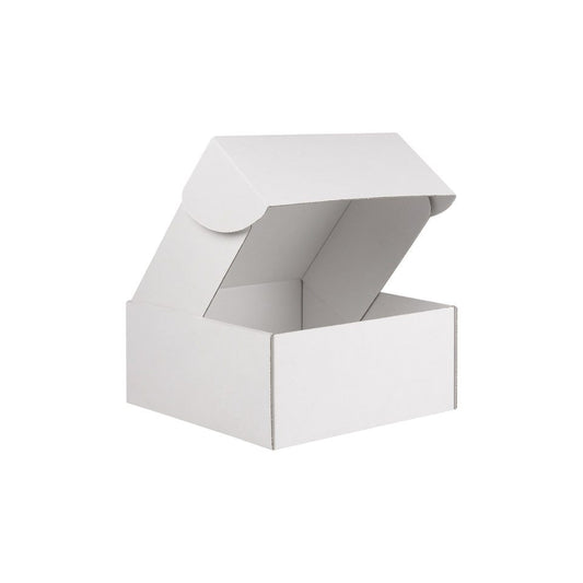 White Square Shipping Box – White Inside (Pack of 10)
