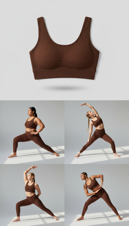 Warm Espresso Supportive Sports Bra